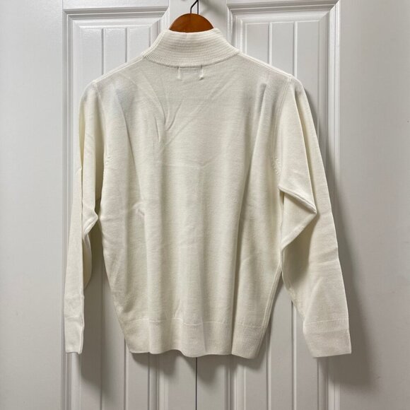 NWOT Vintage Gianni Dolce White Mock Neck Sweater - Picture 5 of 11